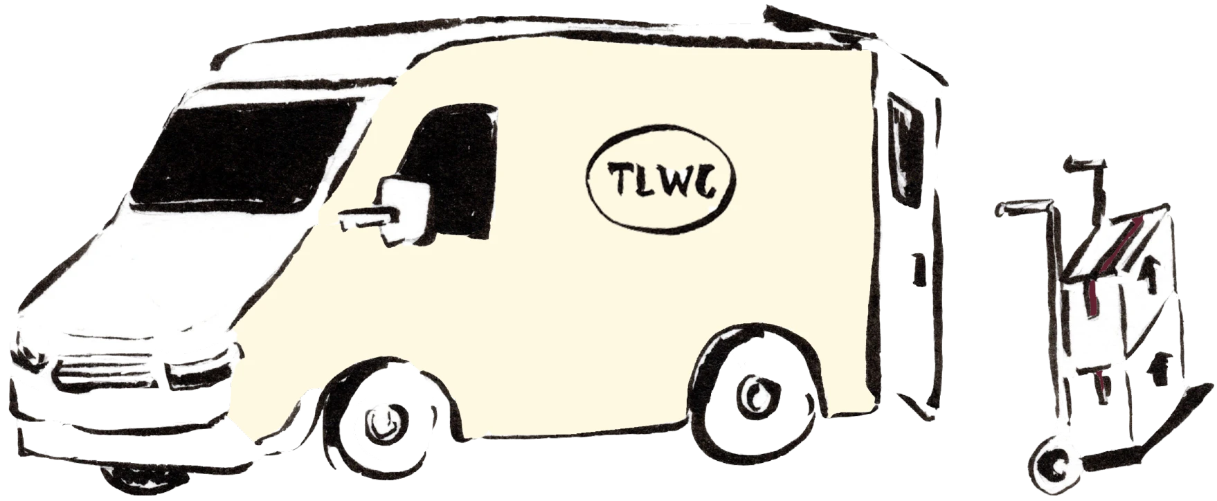 Logistics van illustration