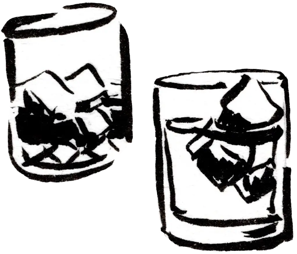 Whisky tumbler illustration